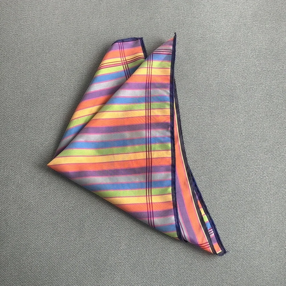 Vintage silk striped scarf